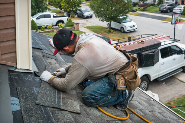 Professional Roofing technician working in Parker City, IN